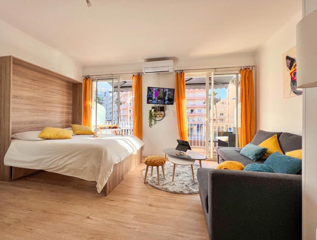 Appartement vue mer Parking privé Place Med Canet-en-Roussillon Esterno foto